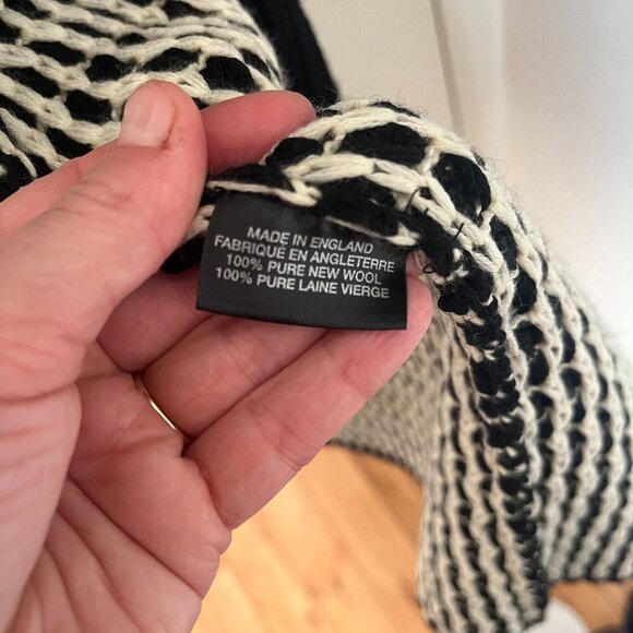 JOSEPH 100% Wool Black & White Sweater Med - Picture 5 of 5